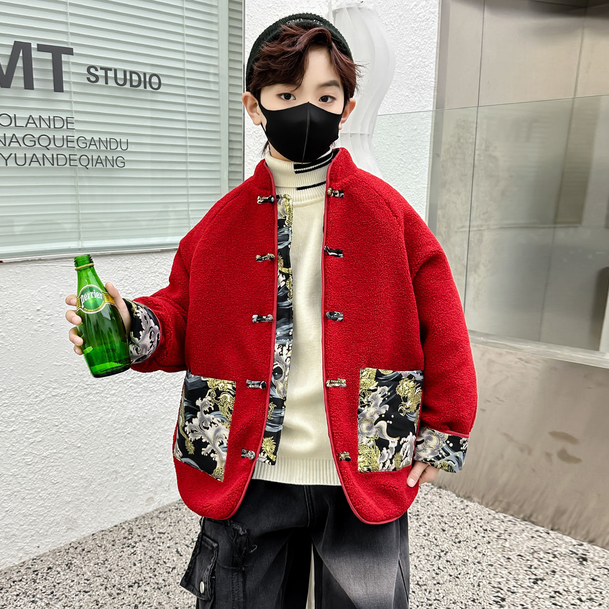 宝宝过年拜年衣服男童秋冬外套