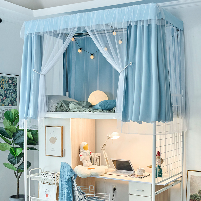 强遮光加厚床帘宿舍上铺2024新款蚊帐一体式全封闭大学生下铺专用