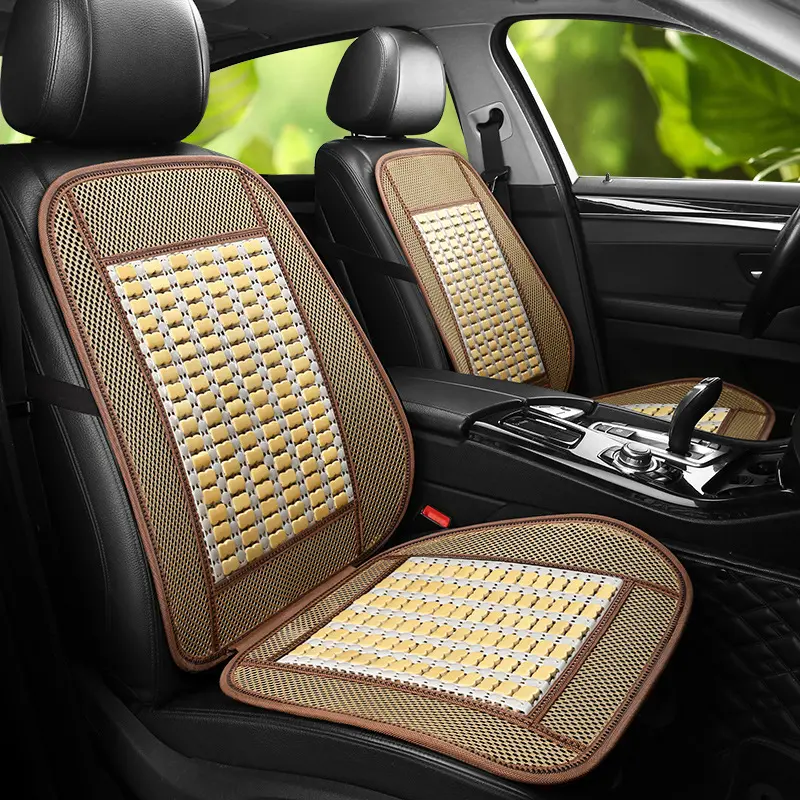 竹片汽车坐垫靠垫一体夏季透气麻将凉席椅子凉垫办公室学生座椅垫