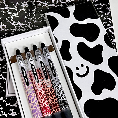 礼盒pilot百乐笔果汁笔芯替换笔中性笔干枯玫瑰签字水笔LJU-10EF按动学生考试用juce奶牛DIY限定笔正品文具