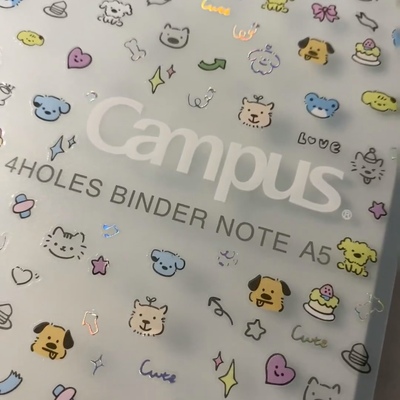 日本KOKUYO国誉Campus软面活页本小清晰系列P733外壳b5软皮活页笔记本可拆卸活页夹轻薄超薄软皮方格横线替芯