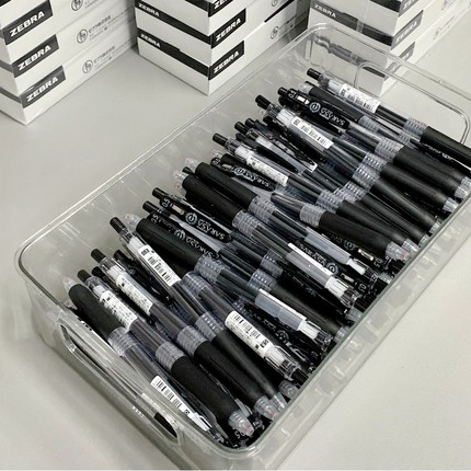日本ZEBRA斑马JJ15按动中性笔学生用刷题笔考试用笔可换替芯黑色水笔大容量SARASA水笔签字笔