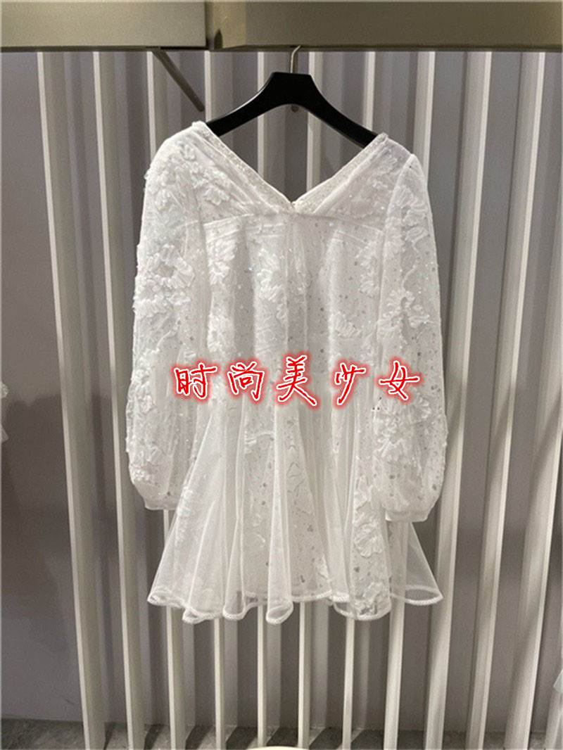 现货速发2022年春款仙女网纱连衣裙CWA1083340 G