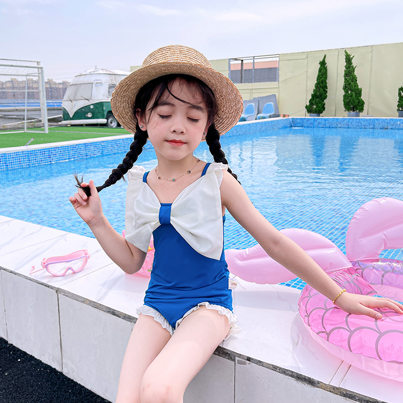 女童泳衣连体洋气小女孩夏季公主游泳服4岁婴儿宝宝网红儿童泳装