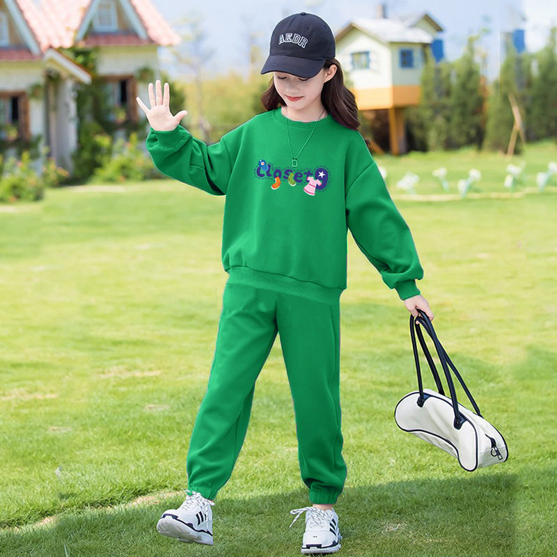 2026春秋新款女童卫衣卫裤运动套装中大童时髦洋气韩版休闲两件套