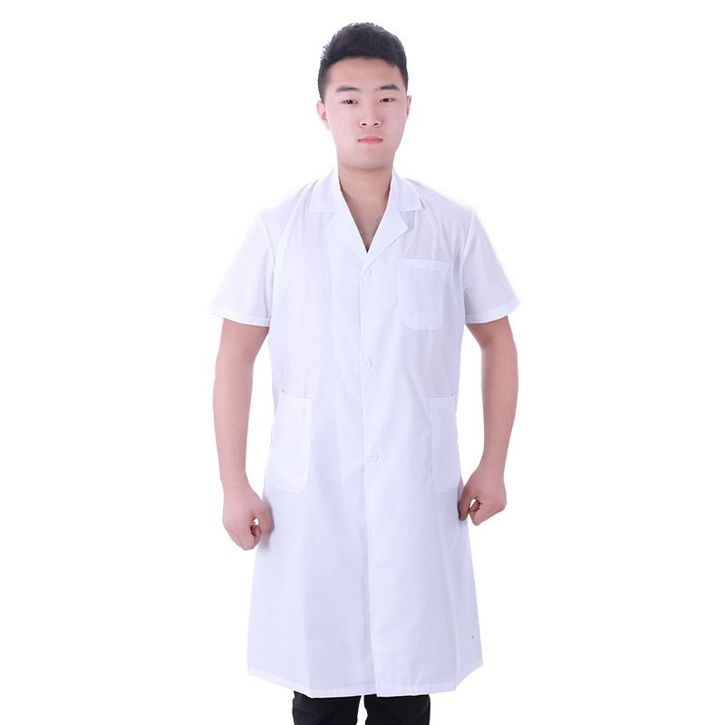 半袖白大褂医师男女隔离衣服