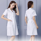 新款 女医生服白大衣护士服医师冬厚工作服学生实验室院 白大褂长袖