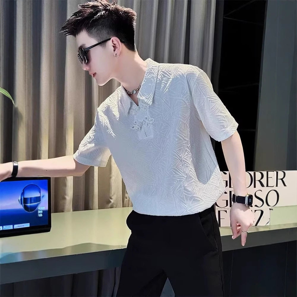 衫少服饰翻领短袖polo衫男潮牌夏季t恤韩版修身潮流新款百搭体恤