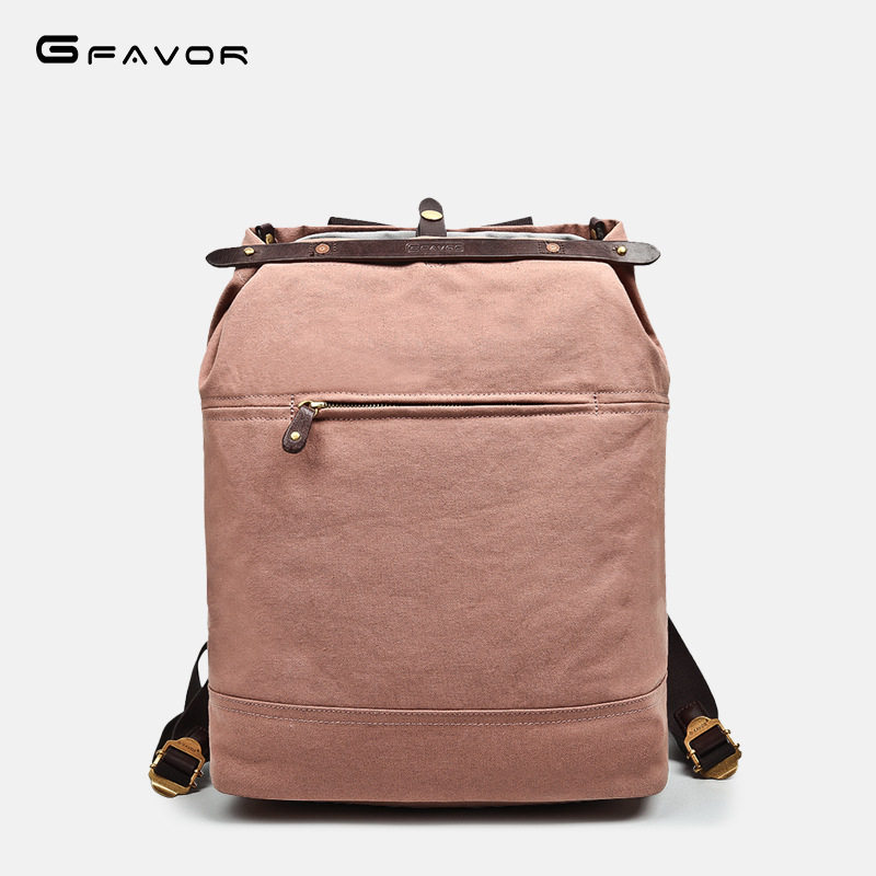 源点帆布双肩包学院书包女韩版高中背包潮原宿学生大容量双肩背包