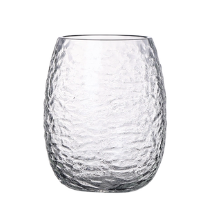 耐高温日式锤纹杯子玻璃杯家用水杯高颜值啤酒杯耐热手工个人茶杯