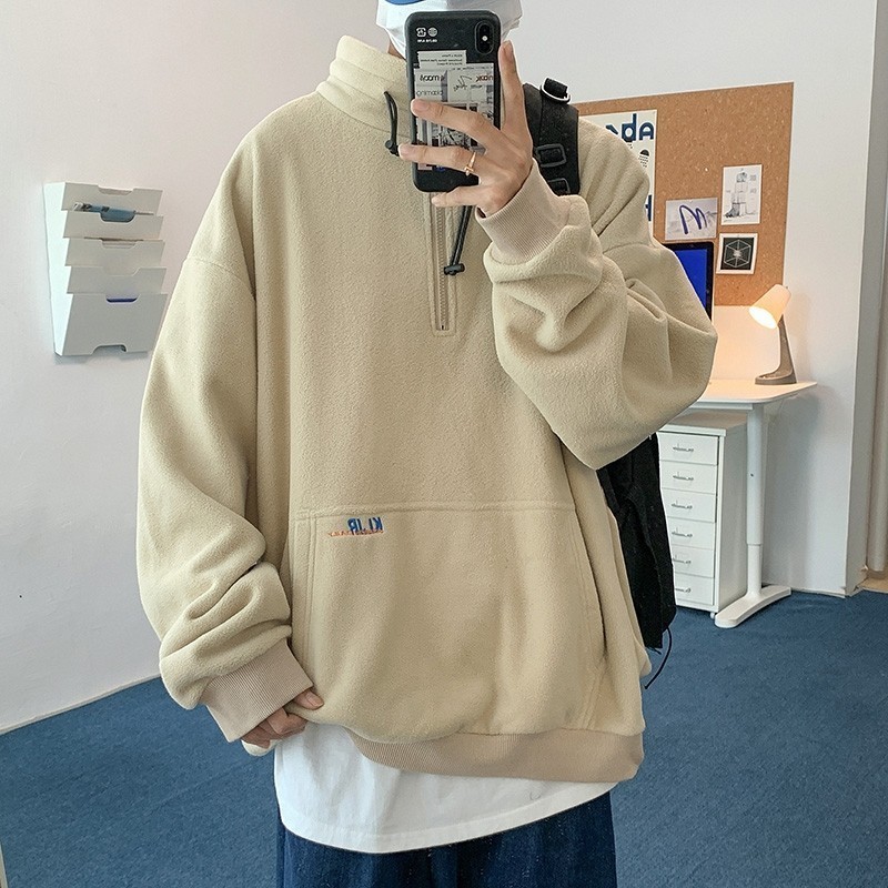 709-2-W517-P60春单人港风纯色简约摇粒绒上衣百搭休闲卫衣,男装卫衣,星座709-2