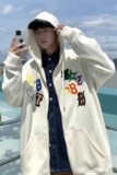 709-2-W609-P80春单人连帽新华夫格多色贴布印花大码卫衣男，男装卫衣，星座709-2