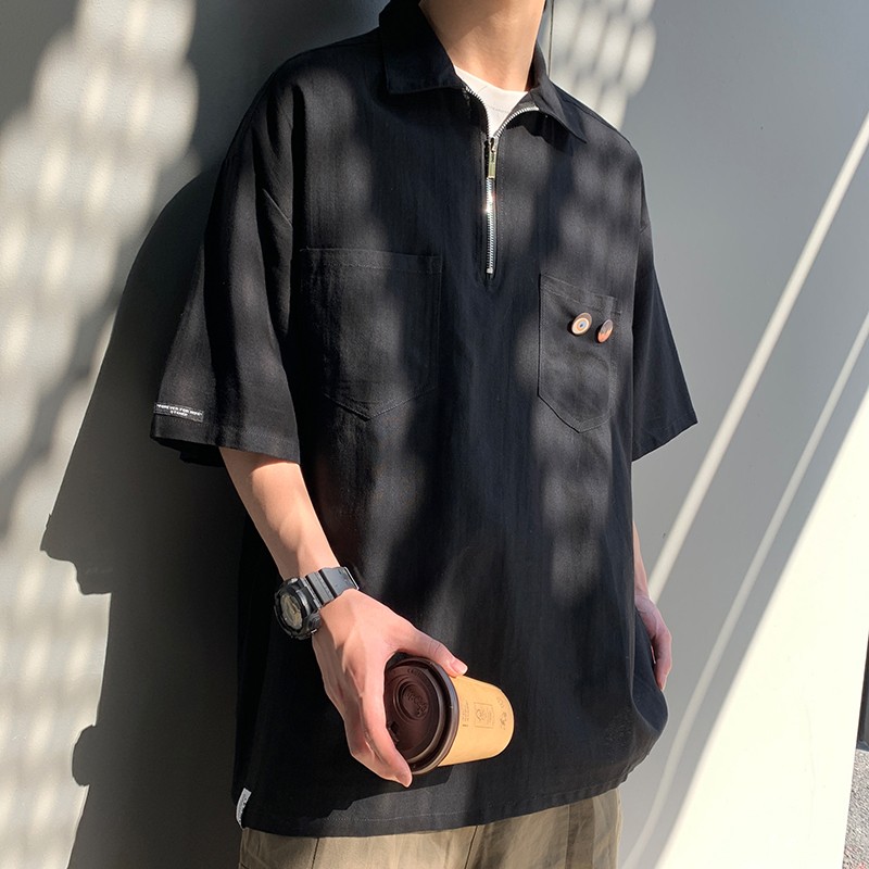 709-2-T1080-P50单人夏季情侣翻领poIo衫大码T恤学生日系,男装T恤,星座709-2