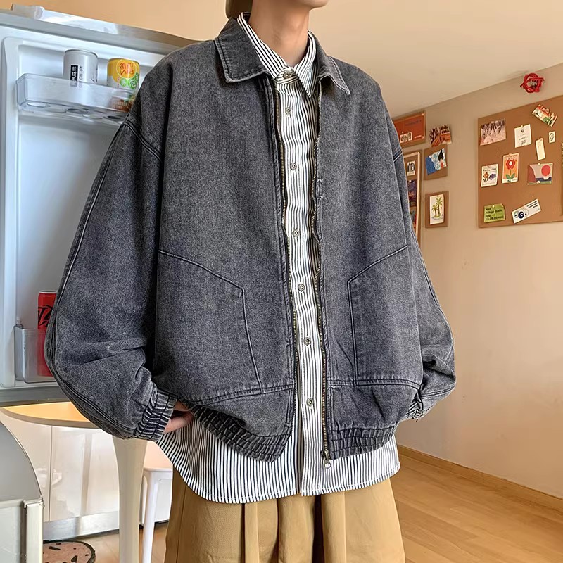709-2-JK832-P95春单人牛仔全棉开衫小翻领复古潮流夹克外套,男装夹克,星座709-2