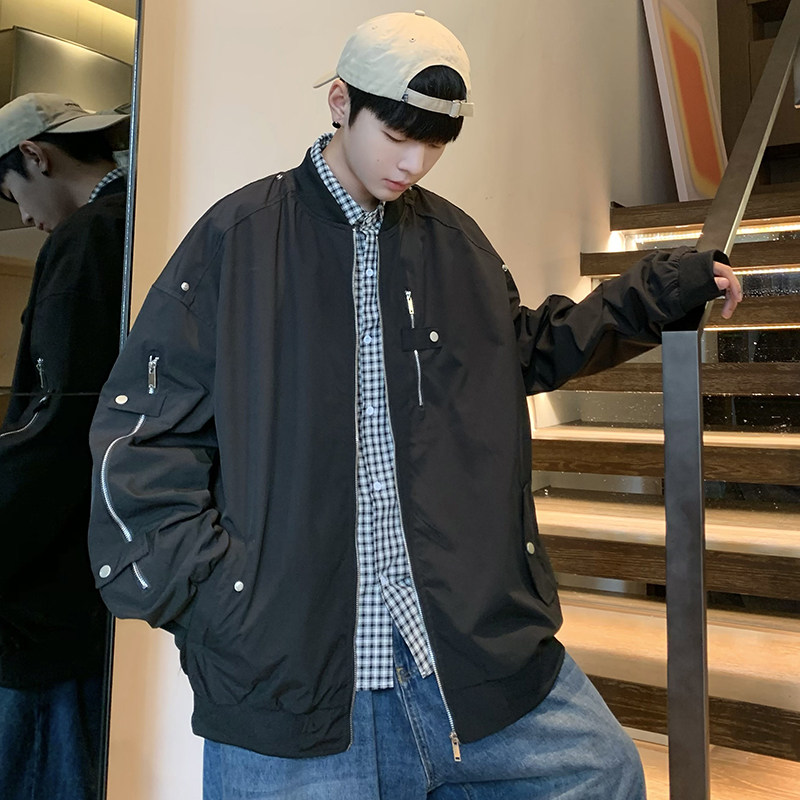 709-2-JK890-P100春单人多拉链美式街头棒球服夹克外套,男装夹克,星座709-2