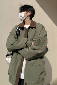 709-2-JK900-P110 24春新 单人 美式飞行员夹克工装休闲外套大码图片