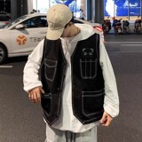 709-2-MJ10-P60春单人港风多口袋印花百搭休闲无袖马甲男，男装背心/马甲，星座709-2