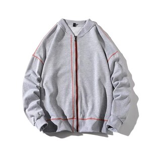 709-2-W55-P55 春白底 百搭宽松棒球服外套韩版时尚卫衣男简约图片