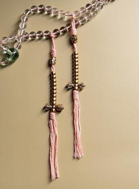 2025卡杰格朵.甜甜的国风 天然白水晶佛珠手链女手串108颗新中式