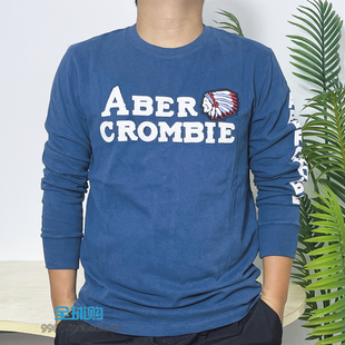 美式 T恤保暖上衣运动休闲字母打底衫 新款 af刺绣长袖 修身 现货特价