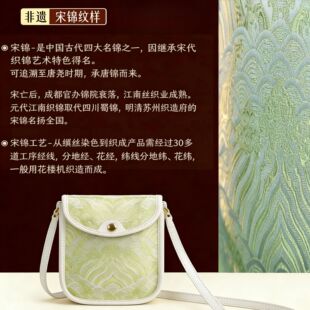 菲遗锦物-江崖海水纹-新中式国风宋锦依芙琳包包时尚BB509