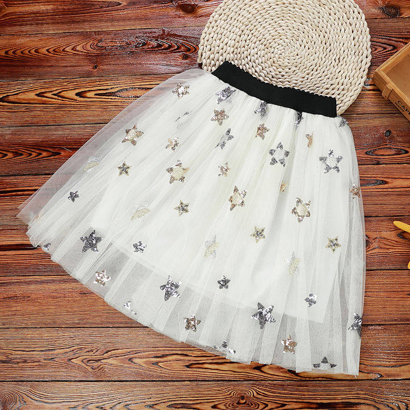 新款中大童春夏装儿童洋气裙子女童半身裙蓬蓬裙公主裙韩版网纱裙