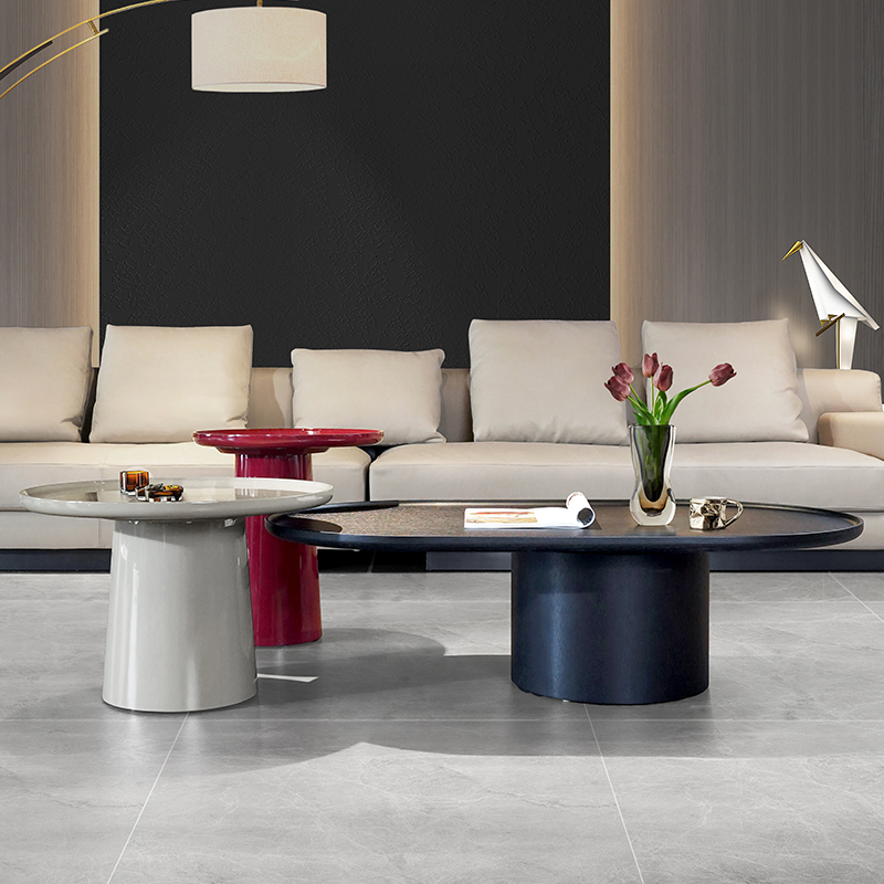 简韵诺依意式极简椭圆形茶几