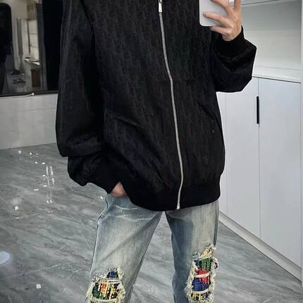 美式高街网红同款艾米AM刺绣牛仔裤男百搭宽松韩版休闲学生小脚裤