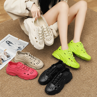 时尚女款镂空系带网鞋外穿舒适