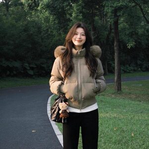 超好看爆款收腰90白鸭绒羽绒服女短款2026新款加厚小个子高腰外套