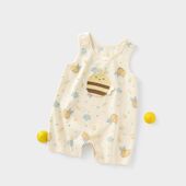 新生外出清爽无袖 奥莱清仓 薄款 男女宝宝可爱背心连体夏季 现货