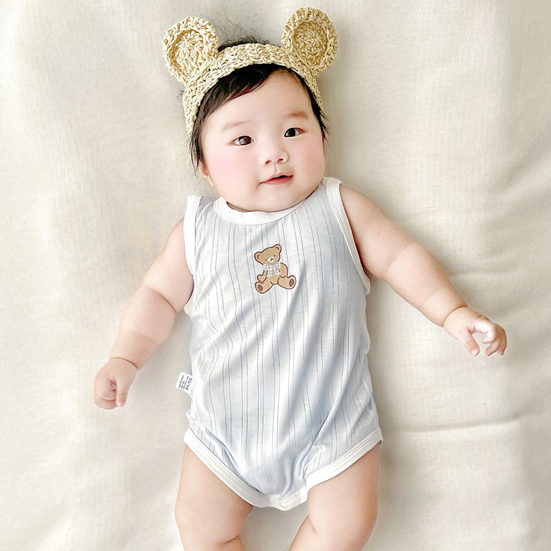 奥莱清仓背心包屁衣婴儿夏季宝宝夏装优可丝新生儿吊带连体衣轻薄