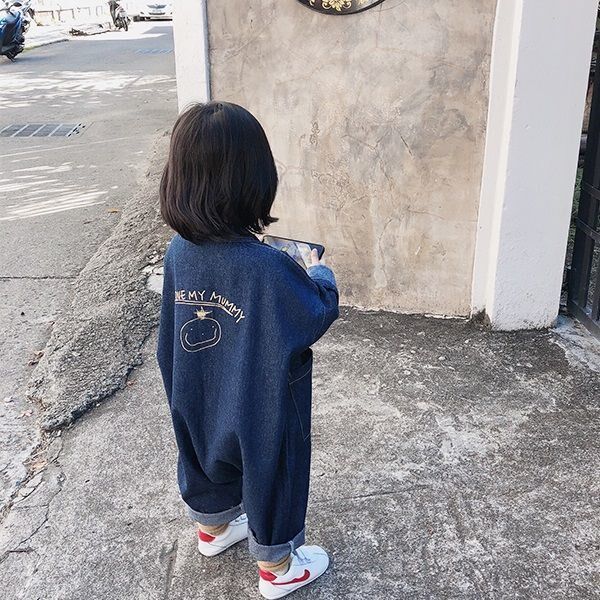 男童连体衣儿童背带裤女童洋气春秋装婴幼儿牛仔裤小童宝宝童装潮