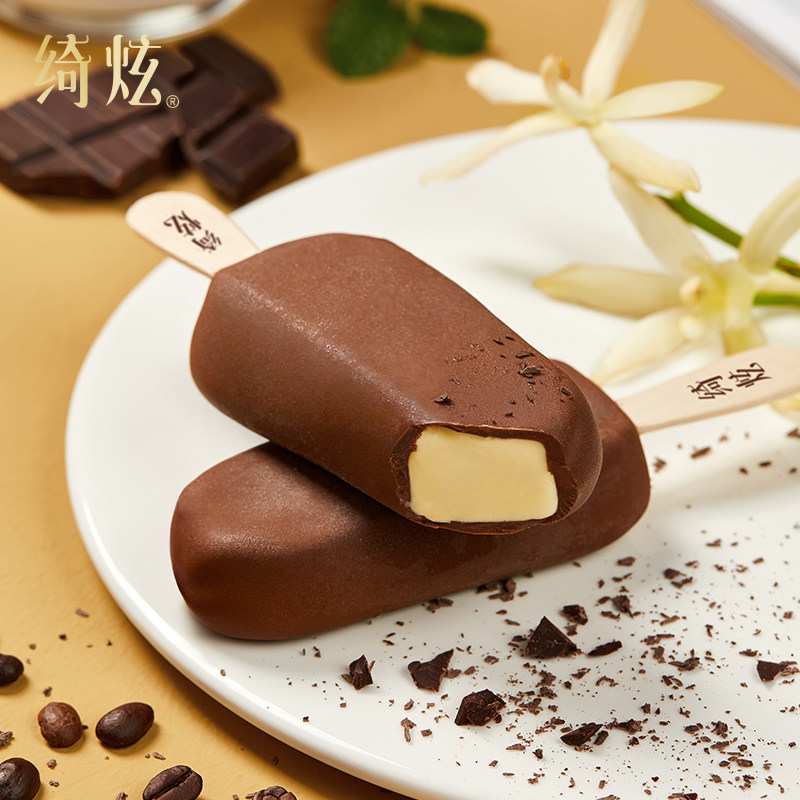 伊利巧乐兹 绮炫比利时巧克力脆层香草雪糕冰淇淋冰激凌冷饮65g支