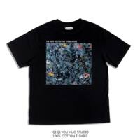 Direct spray The stone roses rocking stone Rose print T-shirt, short sleeve, pure cotton loose, heavy washed and aged thumbnail 6