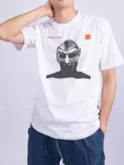 Hip Hop Rapper Mf Doom Printed T-Shirt, Pure Cotton, Hip Hop, Loose Fit, Unisex, Customizable, Heavyweight