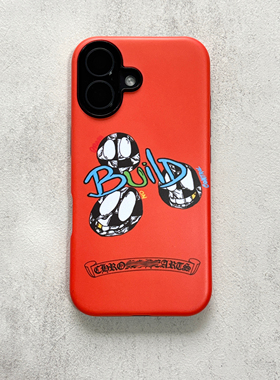 粗心袖口 橙色千里眼搞怪风抽象图案手机壳 适用安卓苹果iPhone17ProMax16Pro15Pro手机壳