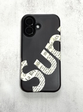 粗心袖口 sup黑色简约个性嘻哈手机壳 适用安卓苹果iPhone17ProMax16Pro15Pro手机壳