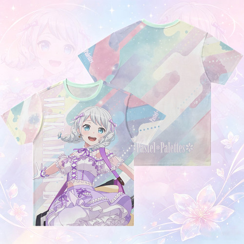 Bang dream 丸山彩 冰川日菜 Pastel Palettes 短袖T恤衣服痛衣