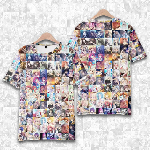 动漫二次元galgame周边短袖T恤痛衣服男女百搭和服羽织gal人物潮