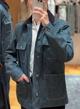 【21400 L版】Conley老钱风 秋季男士牛仔棉翻领休闲夹克外套