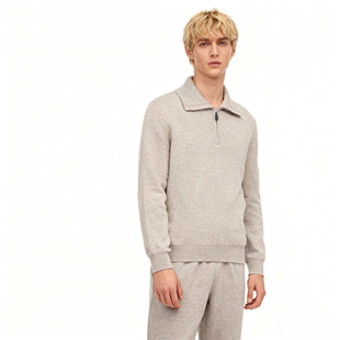 秋冬新款Lp系列男士翻领羊绒衫加厚套头纯羊毛毛衣针织衫百搭New