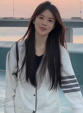 tb学院风条纹针织毛衣女小众百搭
