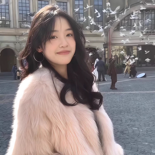 气质仿水貂毛皮草外套女冬季 皮毛一体高级感加厚保暖毛毛大衣 短款