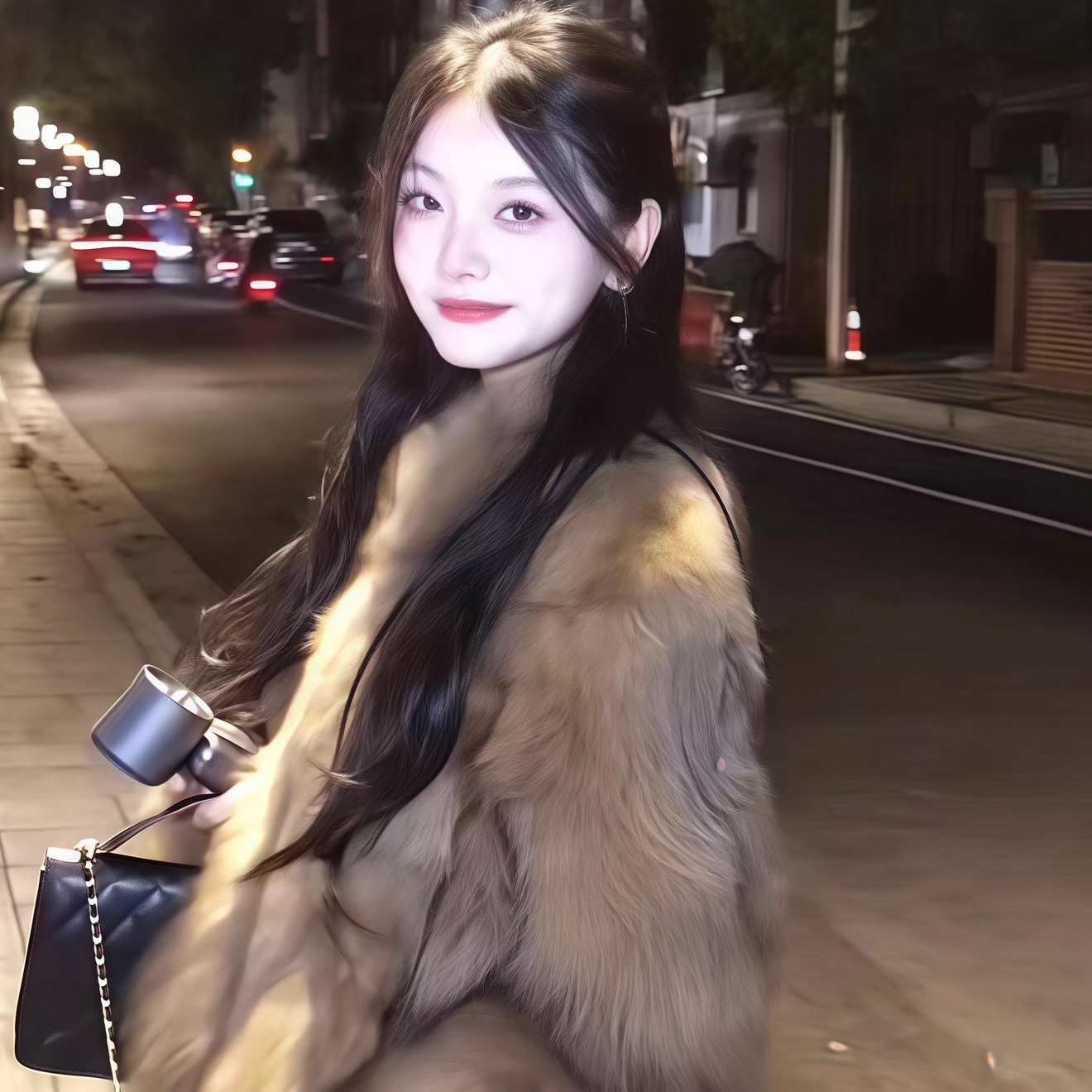 高级感渐染狐狸毛皮草外套年轻款