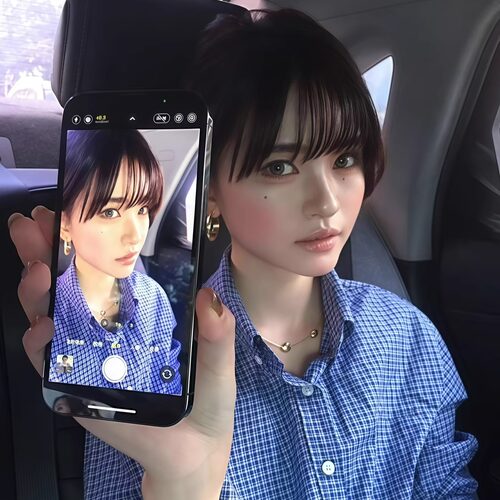 美式蓝色格子长袖衬衫女复古百搭