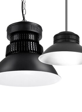 鳍片工矿灯lehd厂房灯防水超亮100w150w200w工厂灯工业仓库吊灯