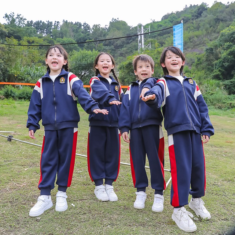 小学生校服运动会套装秋冬三件套班服幼儿园园服春秋学院风棒球服