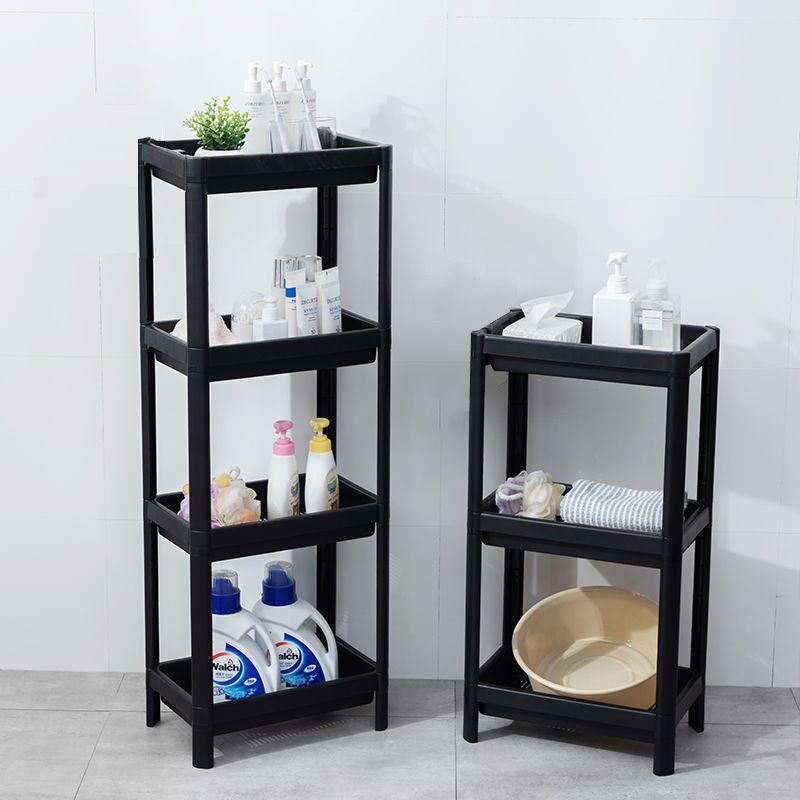 北欧风款置物架落地洗澡厕所洗手间卫浴二层厕所塑料储物架