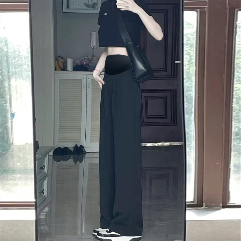 孕妇裤子夏季薄款外穿夏装大码西装阔腿裤孕早期春秋款打底裤夏款